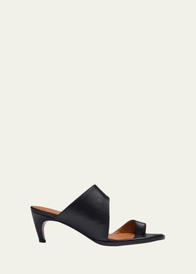 Trivento Leather Toe-Ring Mule Sandals