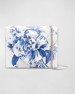 Tro Flower Leather Crossbody Bag