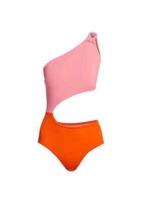 Tropea Two-Tone Cut-Out One-Piece Swimsuit
