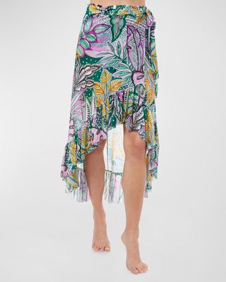 Tropic Boom Open Mesh Skirt Coverup