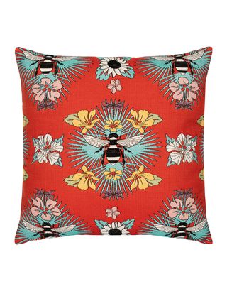 Tropical Bee Sunbrella Pillow