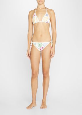Tropical Pineapple Triangle Bikini Top