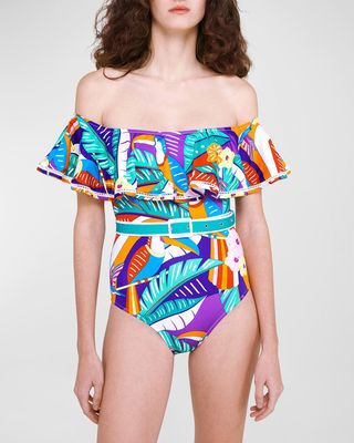 Tropicana Bianca Belted One-Piece Swimsuit