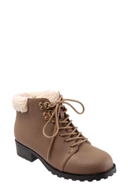 Trotters Becky 2.0 Faux Fur Trim Bootie in Taupe