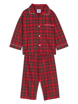 Trotters Cosy Christmas check-print cotton pyjamas - Multicolour
