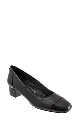 Trotters Daisy Pump in Black Leather