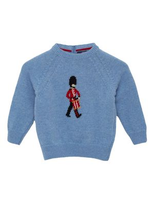 Trotters Drumming Guardsman wool-blend jumper - Blue