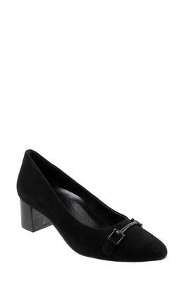 Trotters Kenzie Pump in Black Suede