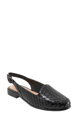 Trotters Lea Slingback Flat in Black