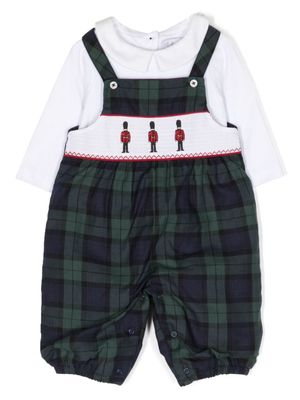 Trotters My First Christmas cotton babygrow set - Green