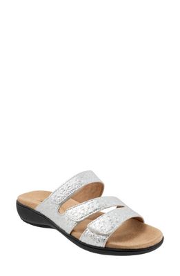 Trotters Rose Tool Slide Sandal in Silver