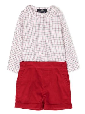 Trotters Rupert cotton shorts set - Red