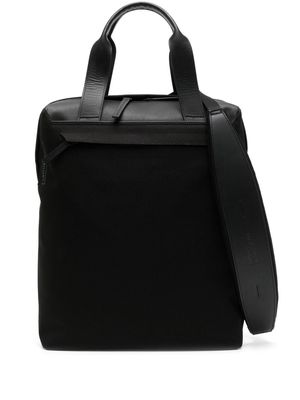 Troubadour logo-print zip-up tote bag - Black