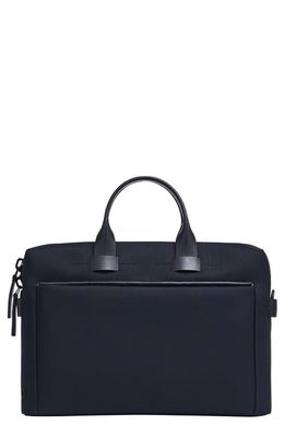 Troubadour Slim Briefcase in Navy Nylon/Navy Leather