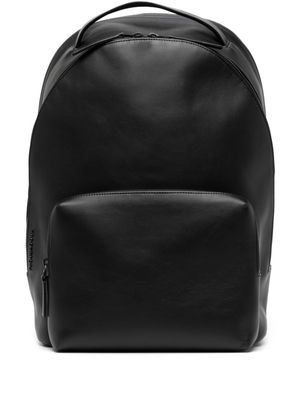 Troubadour Slipstream logo-lettering leather backpack - Black