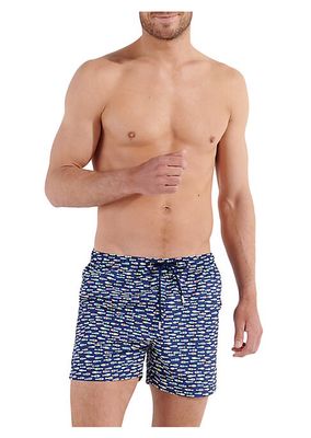 Trouville Geometric Swim Trunks