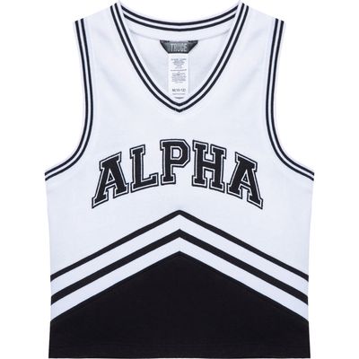 Truce Kids' Alpha Cheerleader Graphic Tank in Black 