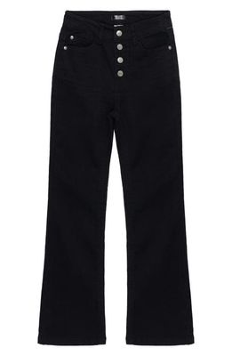 Truce Kids' Button Fly Flare Jeans in Black