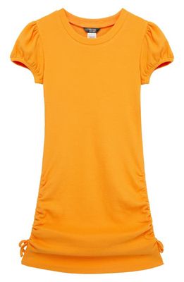 Truce Kids' Cinched T-Shirt Dress in Orange 