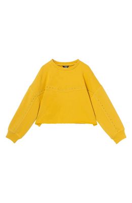 Truce Kids' Drop Shoulder Sweatshirt in Mustard