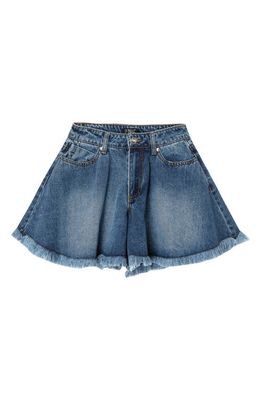 Truce Kids' Five-Pocket Denim Shorts in Med Stone