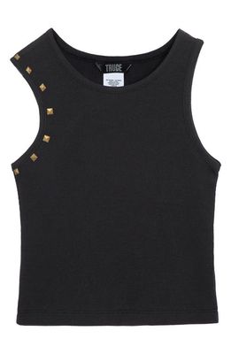 Truce Kids' Grommet Accent Stretch Cotton Tank in Black