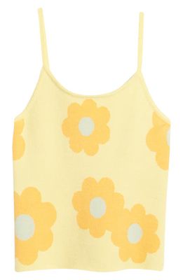 Truce Kids' Jacquard Floral Sweater Camisole in Yellow