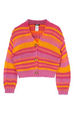 Truce Kids' Stripe Chenille Cardigan in Multi