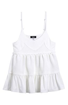 Truce Kids' Tiered Knit Top in White