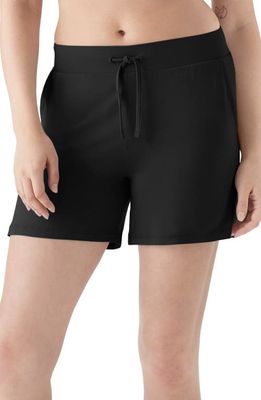 True & Co Any Wear Relaxed Shorts in Black