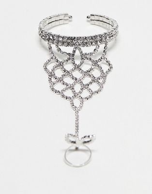 True Decadence crystal hand jewels in silver