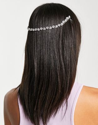 True Decadence occasion crystal hair piece in silver