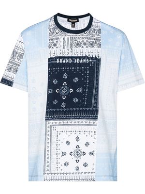 True Religion bandana-print cotton T-shirt - Blue