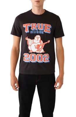 True Religion Brand Jeans 2002 Buddha Graphic T-Shirt in Jet Black