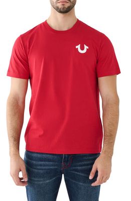 True Religion Brand Jeans Box Cotton Graphic T-Shirt in Jester Red 