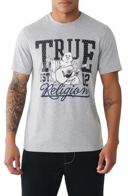 True Religion Brand Jeans Classic Logo Cotton Graphic T-Shirt in Heather Grey