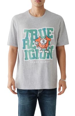 True Religion Brand Jeans Relaxed Ombré Graphic Tee in H. Grey