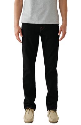 True Religion Brand Jeans Ricky Flap Straight Leg Jeans in 2Sb Body Rinse Black