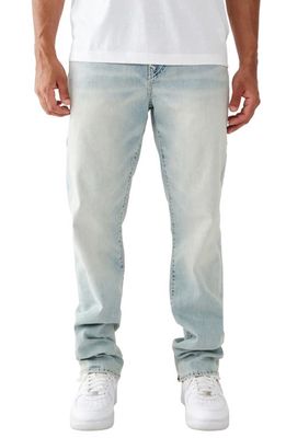 True Religion Brand Jeans Ricky Flap Super T Straight Leg Jeans in Dynamism Light Wash