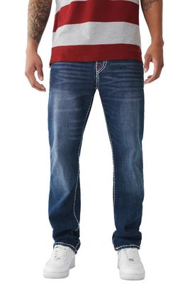 True Religion Brand Jeans Ricky Flap Super-T Straight Leg Jeans in Emergence Dark Wash