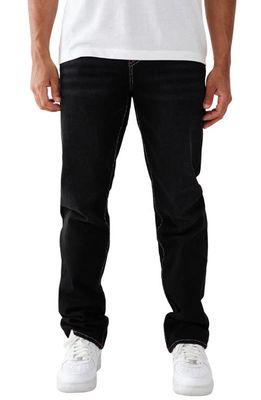 True Religion Brand Jeans Ricky Flap Super T Straight Leg Jeans in Periodic Black Wash