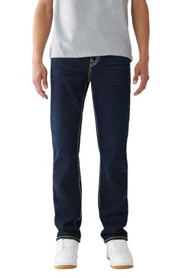 True Religion Brand Jeans Ricky Flap Super T Straight Leg Jeans in Whiskbroom Dark Wash