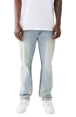 True Religion Brand Jeans Ricky Super T Flap Straight Leg Jeans in Grand St Medium Wash 