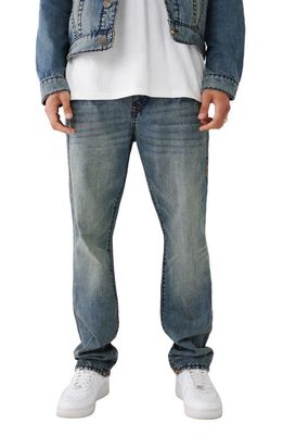 True Religion Brand Jeans Ricky Super T Straight Leg Jeans in Miner Medium Wash
