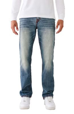 True Religion Brand Jeans Ricky Super T Straight Leg Jeans in Worn Trophy Medium Wash