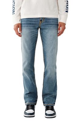True Religion Brand Jeans Ricky Triple Logo Super T Straight Leg Jeans in Scopes Light Wash