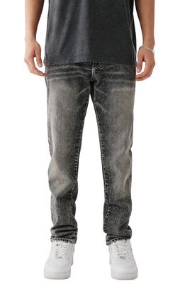 True Religion Brand Jeans Rocco Big-T Skinny Jeans in Empire Dark Gray Wash
