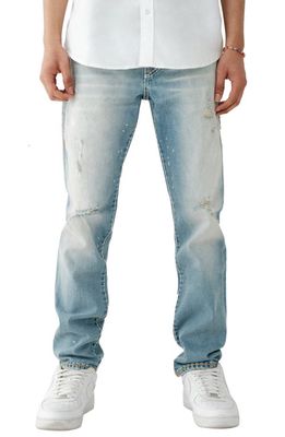 True Religion Brand Jeans Rocco Flap Super T Straight Leg Jeans in Hamilton Cove Light Wash