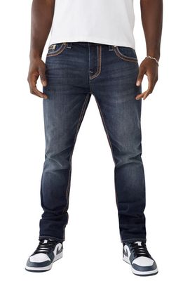 True Religion Brand Jeans Rocco QT Big T Skinny Jeans in Greenland Dark Wash