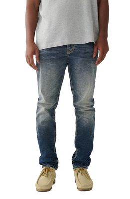 True Religion Brand Jeans Rocco QT Big T Skinny Jeans in Miner Dark Wash